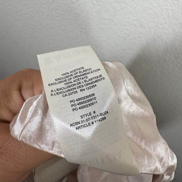 Babaton Aritzia Size 2 Satin Slip Midi A Line Skirt Denude Tan Pink - Picture 10 of 10